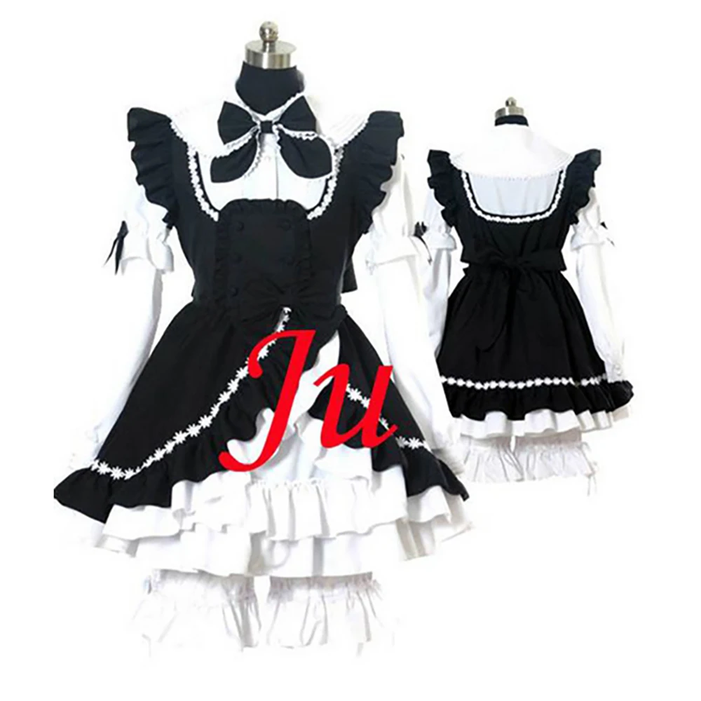 fondcosplay adult sexy cross dressing sissy maid short Gothic Lolita Punk Fashion black cotton Dress panties CD/TV[CK854]