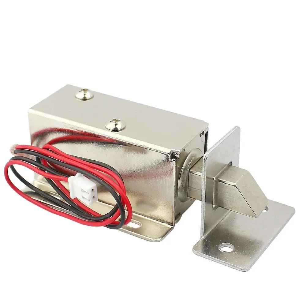 Mały elektryczny zamek sterujący DC Kontrola dostępu DC12v Elektroniczny zamek do drzwi Mini elektryczny rygiel elektromagnetyczny zamek do drzwi