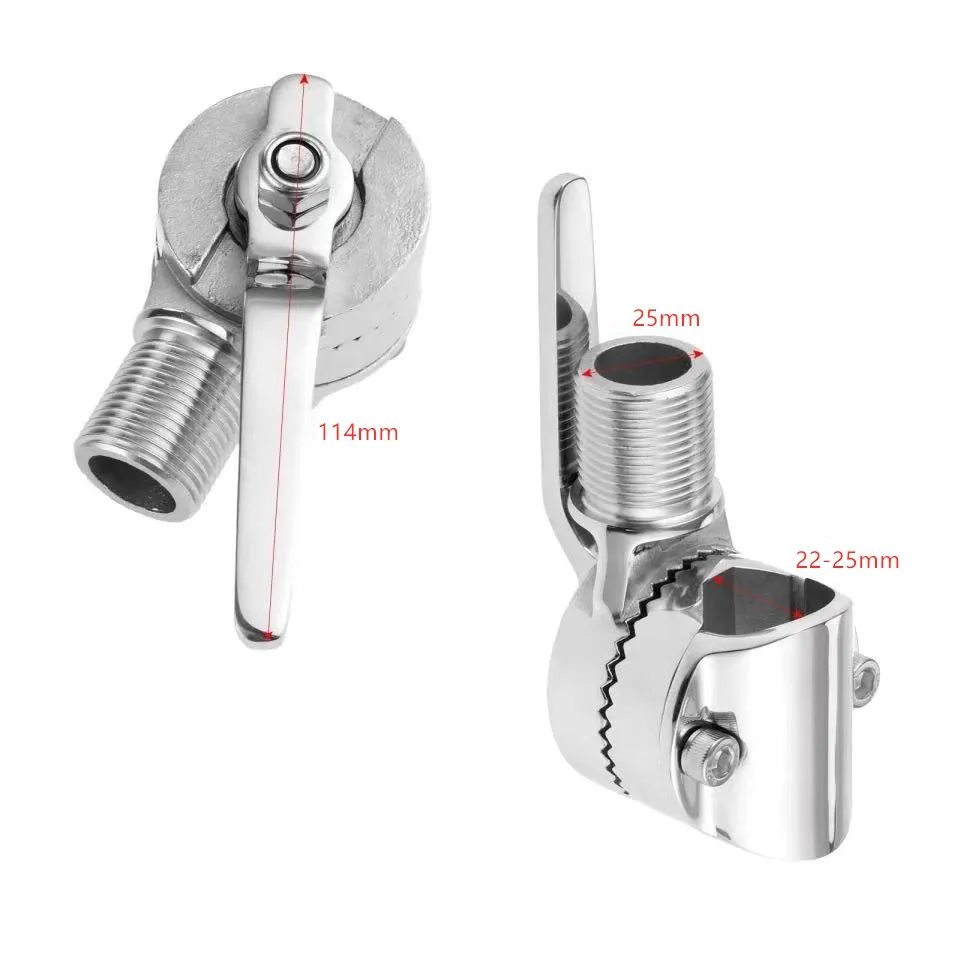 25mm Antenna Ratchet Mount Dual Adjustable Base VHF Antenna Ratchet Mount 316 Stainless Steel