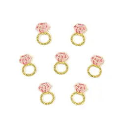 10pcs Cartoon Diamond Ring Patch ferro su adesivi per ricamo cucire Jeans cappotti scarpe eleganti cappelli Appliques in tessuto decorazioni per Badge fai da te