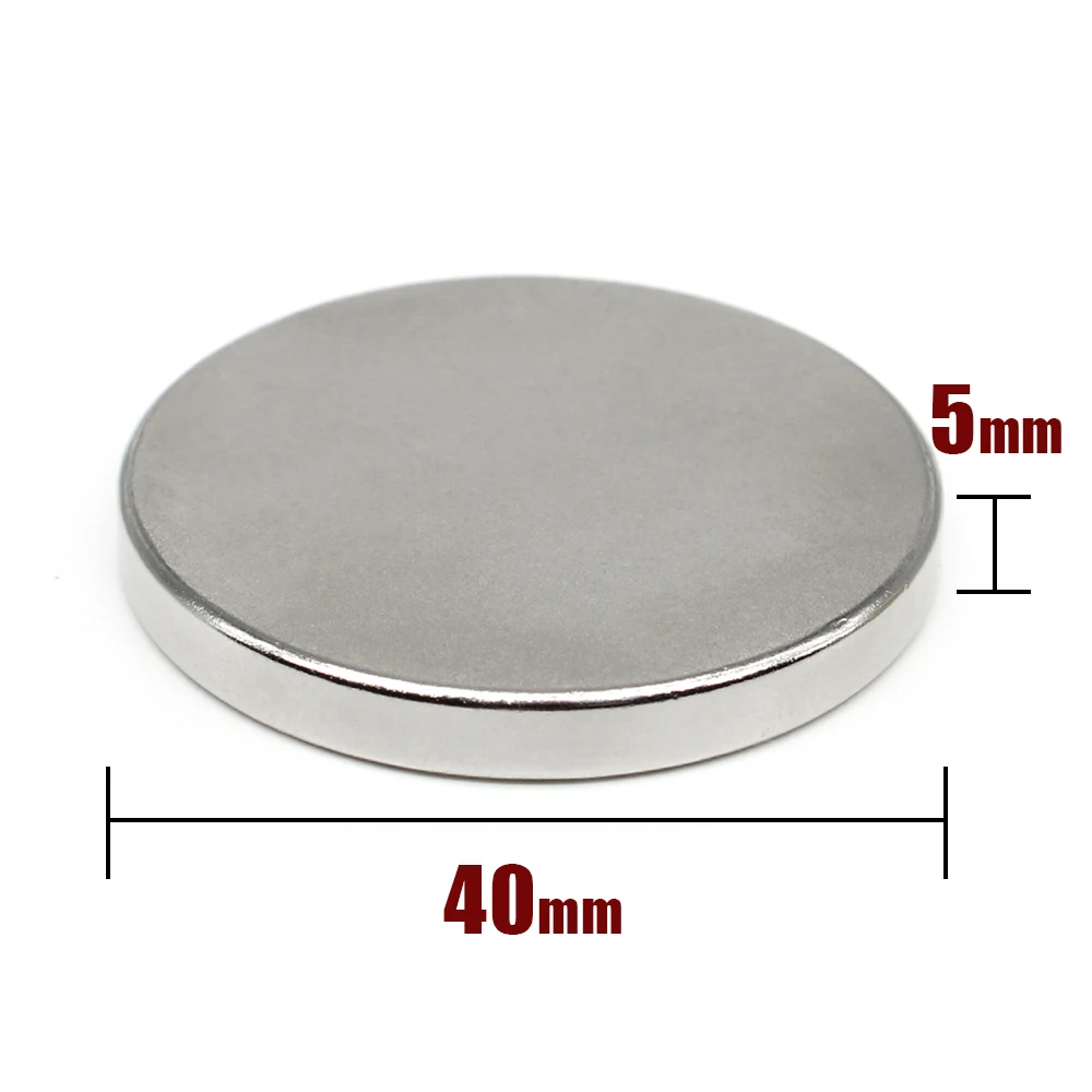 1/2/3/5/10PCS 40x5 Bulk Round Search Magnet 40mm X 5mm Disc Neodymium Magnet 40x5mm Permanent Magnet Strong 40*5 mm