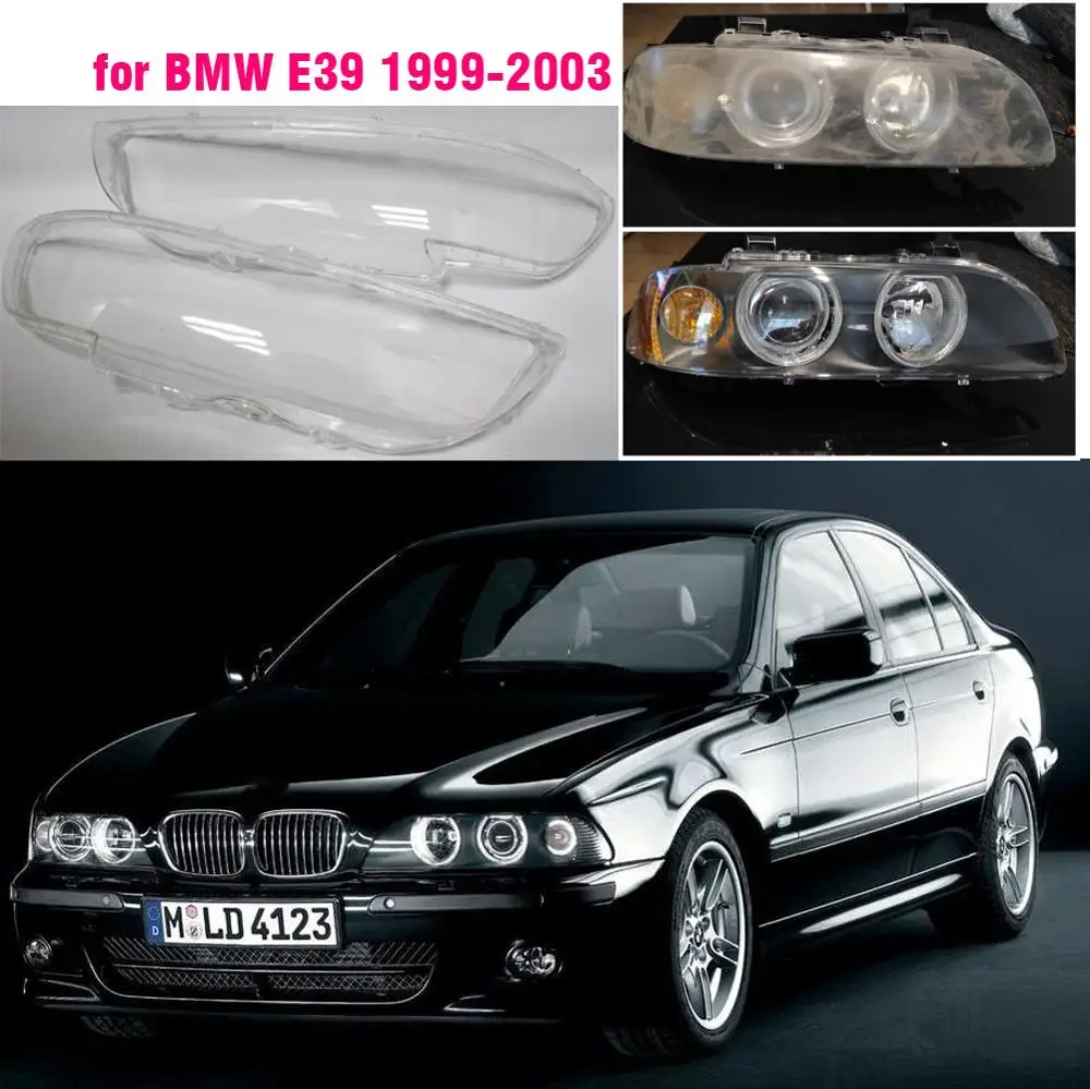 

Автомобильная фотолампа для BMW E39 5 1999 2000 2001 2002, прозрачная стеклянная Автомобильная оболочка, налобный фонарь