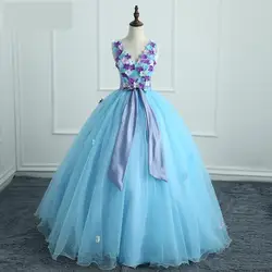 Quinceanera Dresses Sexy V-neck Ball Gown Lace Gorgeous Party Prom Foraml Homecoming Gowns Customized