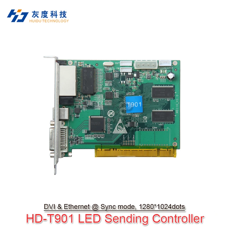 

Huidu HD-T901 Full Color LED Screen Synchronous Controller Sending Card Work With HD-R501 HD-R500 HD-R505 Receiving Card