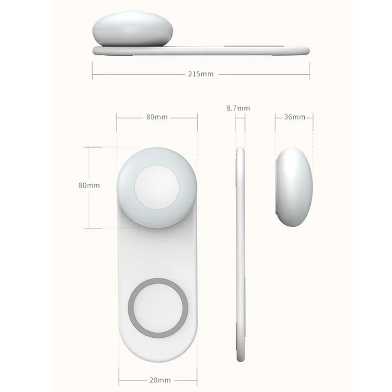 LED Night light Touch Dimmer Bedside lamp Magnetic suction hook creative Led lamp Wardrobe Night Lamp Wireless phone charger