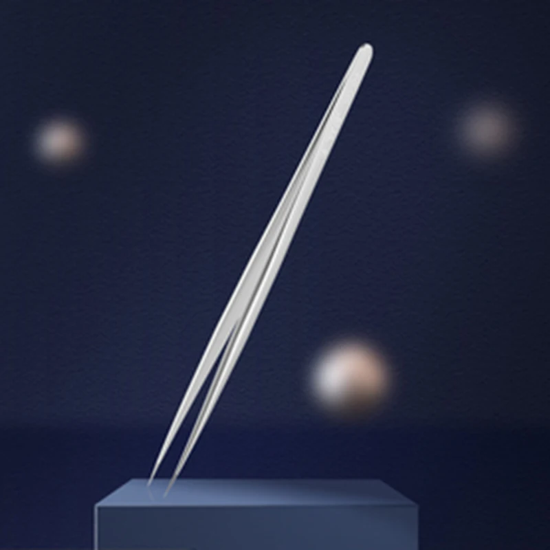 QIANLI – pince à épiler Non magnétique à pointe pôle, en acier inoxydable, pour Clip de réparation de téléphone portable, outil à vis à fil volant, SG04, MEGA-IDEA