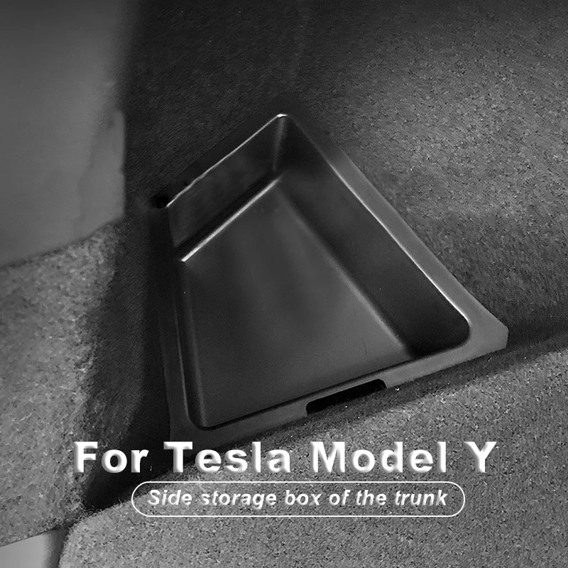 2021 New For Tesla Model Y Side Storage Box Of The Trunk Organize Pockets Gap Filler Car Interior Accessories