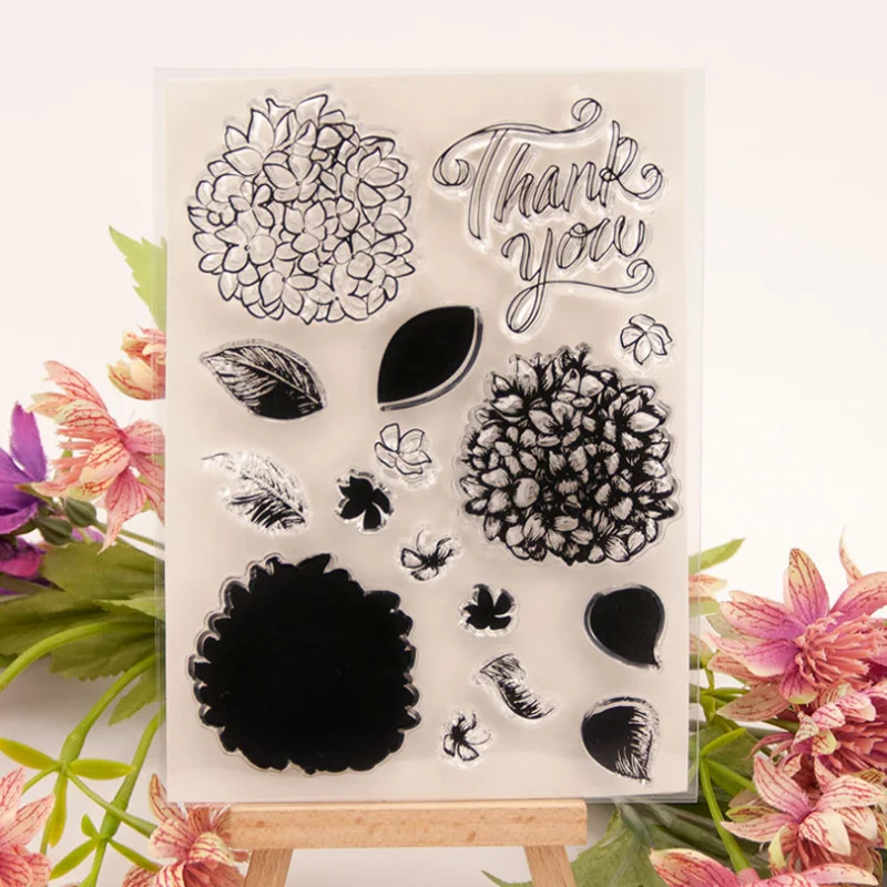 1pc Thank You Transparent Seal Clear Silicone Stamp Cutting DIY Scrapbooking Rubber Coloring Embossing Decor Reusable 11*15cm