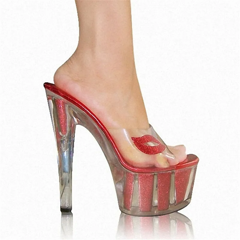 Model stage performance 15 cm crystal heels, nightclub models dedicated platform sexy dancing shoes