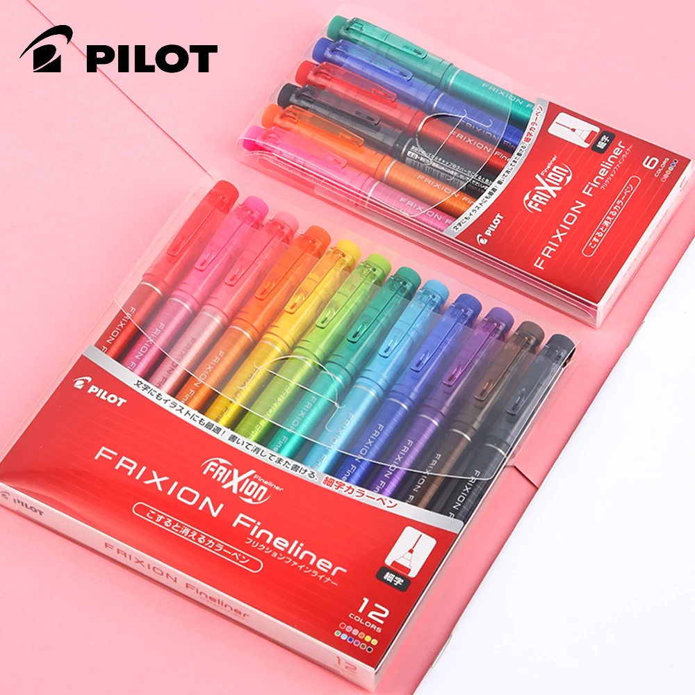 6/12 suit Japan PILOT 12 Color Set Colorful Pen DPK-SFFL Erasable Watercolor Pen Hand Account Fine Character Gel Pen