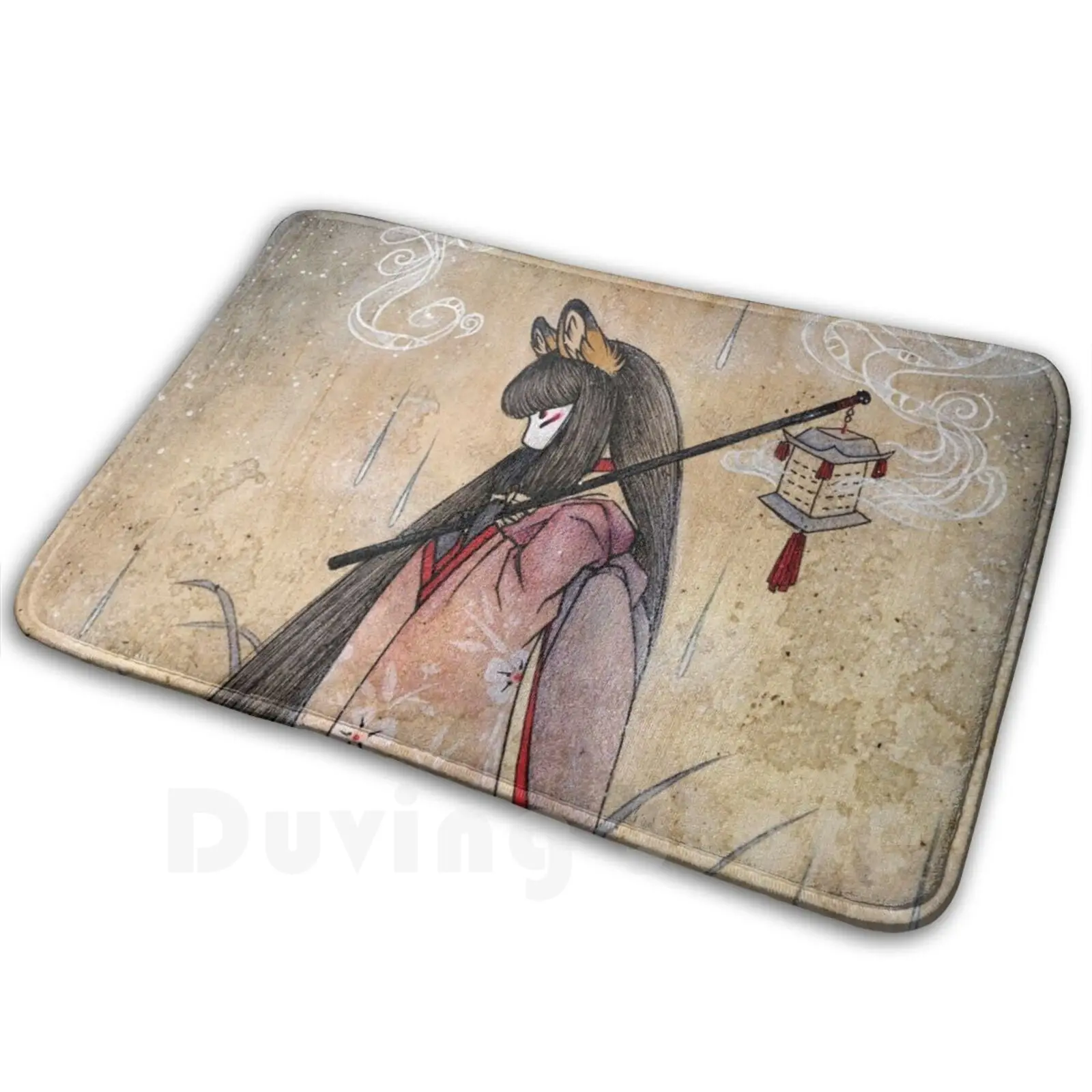 Bad Thoughts-Fox Yokai Soft Non-Slip Mat Rug Carpet Cushion Fox Yokai Youkai Gumiho Kumiho Huli Jing