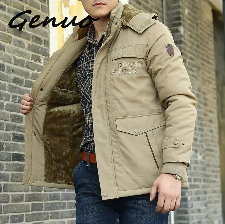 

Thick Padded Parka Men Winter Jacket New Fashion Hooded Coat Multi-pocket Warm Outerwear 5XL 6XL Male Casual Clothing