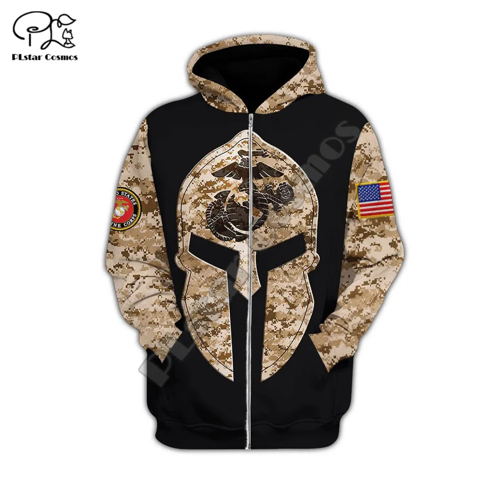 PLstar Cosmos USMC Marine Corps 3D Printed 2021 New Fashion Hoodies Sweatshirts Zip Hooded For Man/Woman Casual Streetwear U15