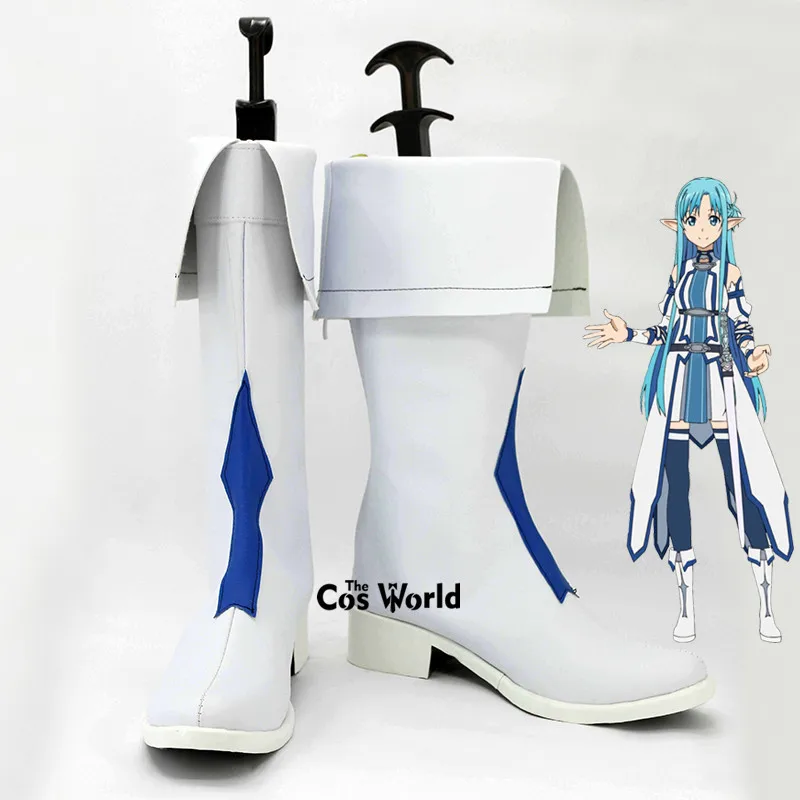 

Sword Art Online ALO Yuuki Asuna Anime Customize Cosplay Flat Shoes Boots