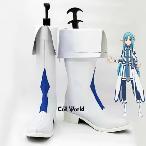 Sword Art Online ALO Yuuki Asuna Anime Customize Cosplay Flat Shoes Boots