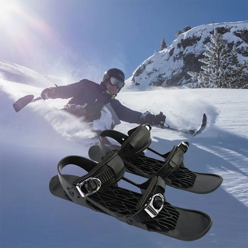 

1 Pair of Nylon Neutral Winter Ski Shoes Snowboard Snowboard Mini Snow Blade Skating Outdoor Sports Skiing