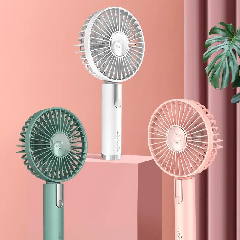 Cute Mini Fan Portable for Fan Cartoon Third Gear Handheld Usb Rechargeable Fan Enduring Silent Lazy Desktop Fan Summer Gifts