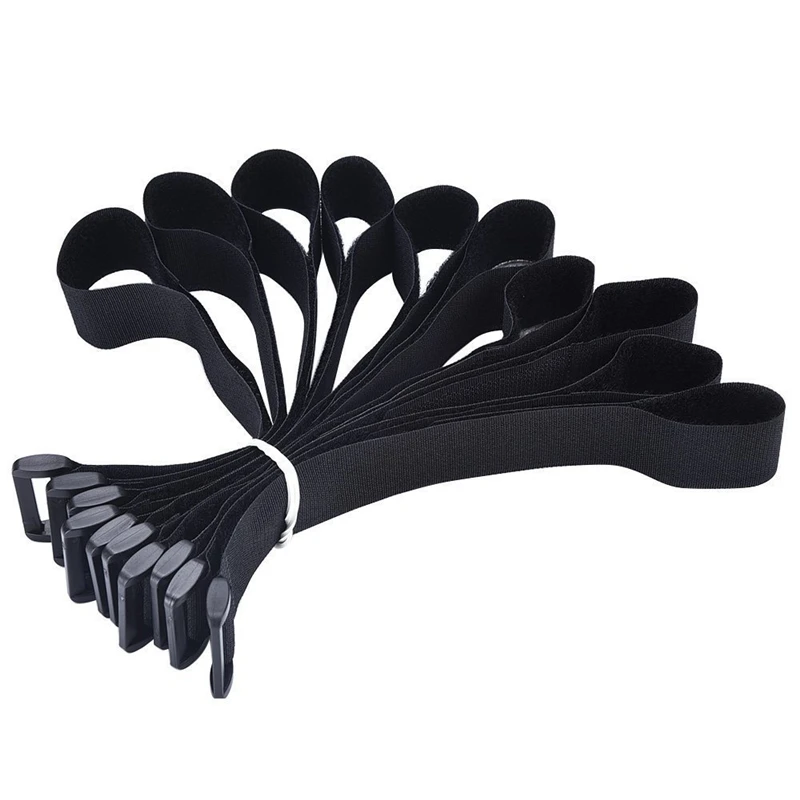 10 Pcs 20*300mm Cable Winder, Magic Cable Ties, Reusable Household Cable Organizer Cord Management Hook Loop Fastener