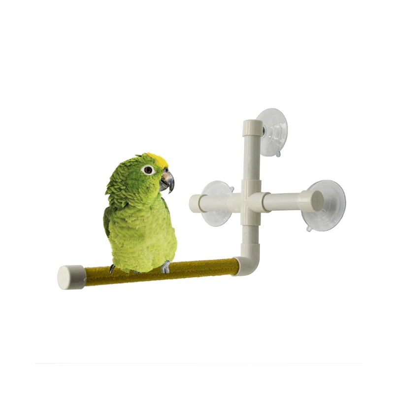 Parrot Bird toy Shower Perches Bird Bath Standing Platform Rack toy Grinding Paw Rod Stick Bar Scrub Stand for Small Large Medium Parrot Stand Rack Platform Budge Paw Grinding Station toys Accessories supplies