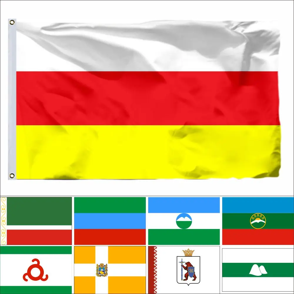 Russia Federal District North Caucasus 7 Flag 3X5ft 90X150cm 60x90cm 21x14cm Banner