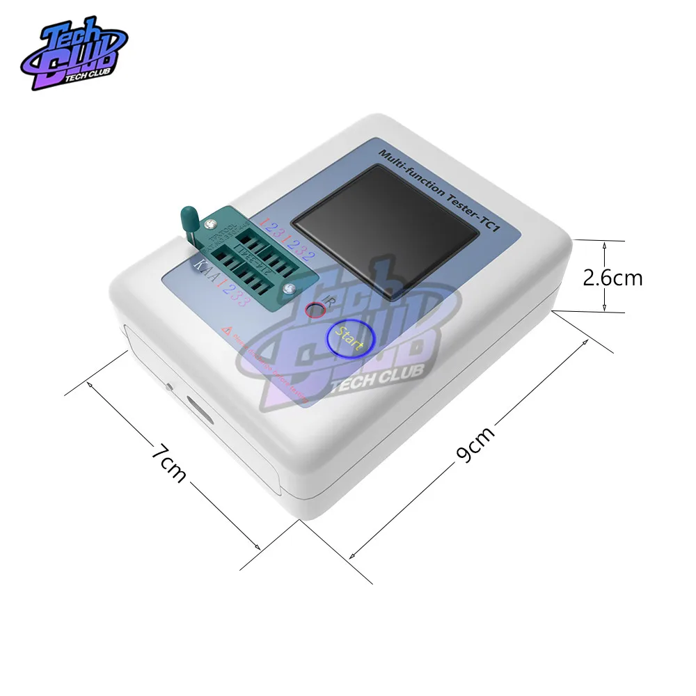 TC-T7-H TCR-T7 LCR-TC1 Tester Transistor multimetro diodo triodo misuratore di capacità ESR LCR MOS/PNP/NPN FET IR Test multifunzione