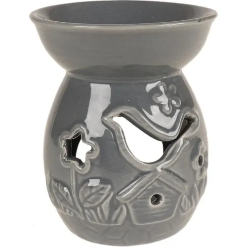 Atak Attach Gray Bird Flower Design Censer