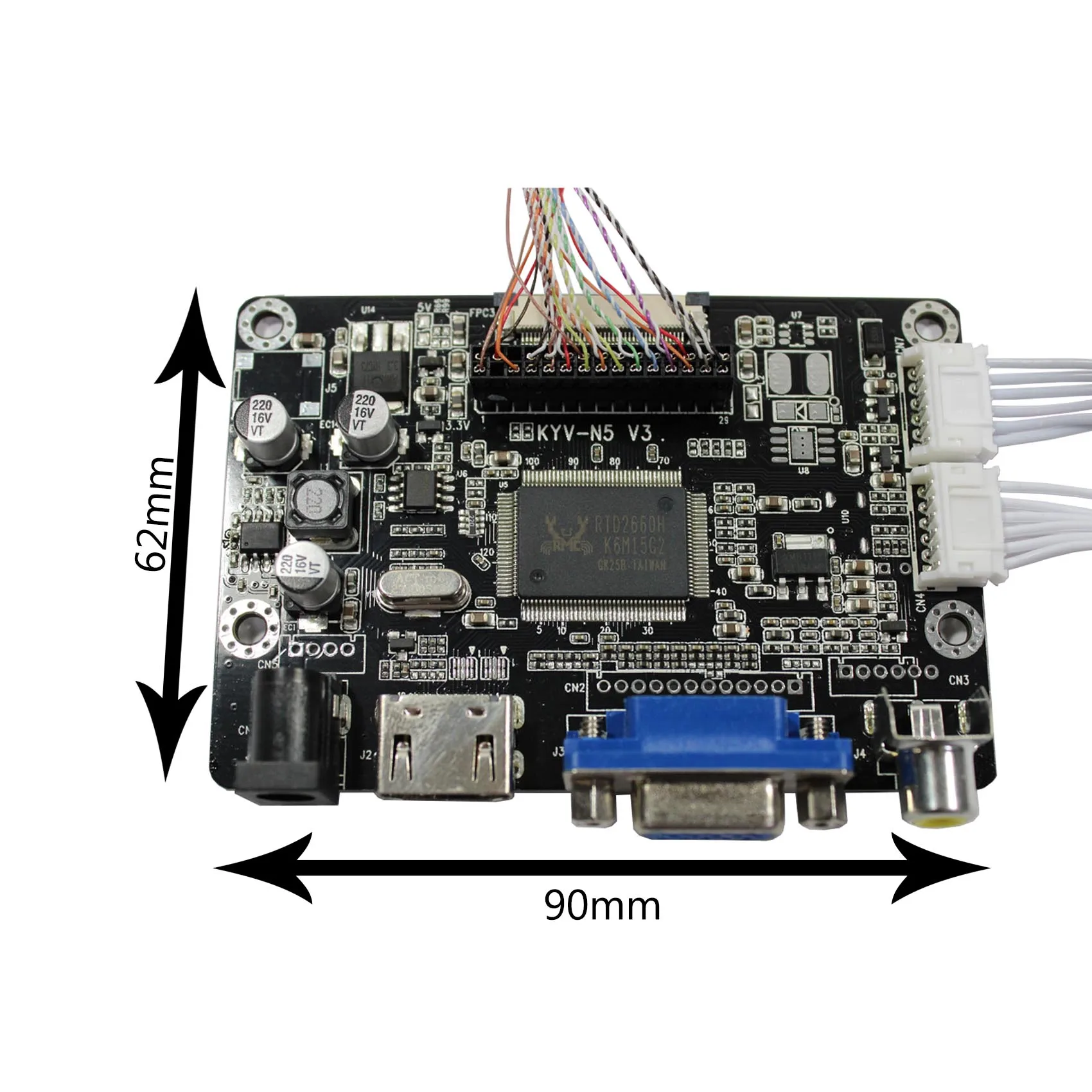 HD-MI VGA AV وحدة تحكم بشاشة إل سي دي محرك مجلس متوافق مع العمل 12.3 بوصة 1920x720 HSD123KPW1-A30 HSD123KPW2-D10 شاشة LCD