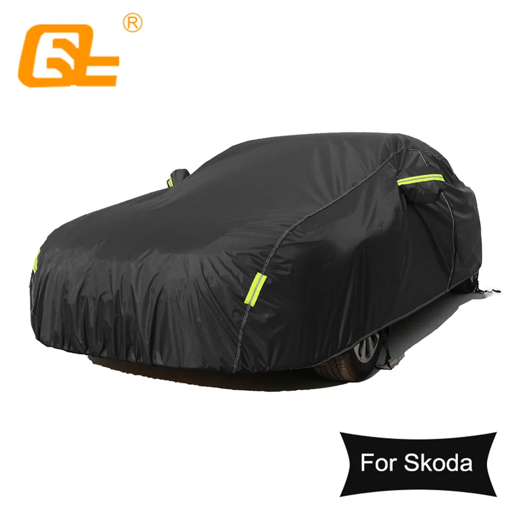 Universal Waterproof Full Car Covers Outdoor sun uv protection dust rain snow protective for skoda octavia yeti rapid fabia