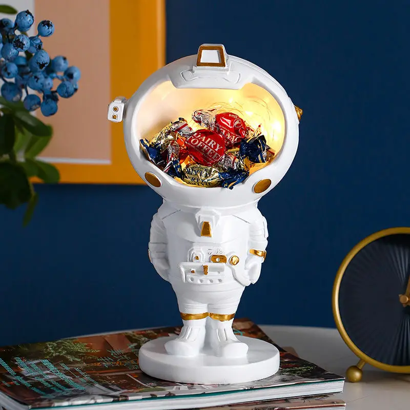 Nordic Style Creative Astronaut Storage Tank Home Candy Jar Snack Trays Living Room Bar Counter Storage Decoration Ornaments