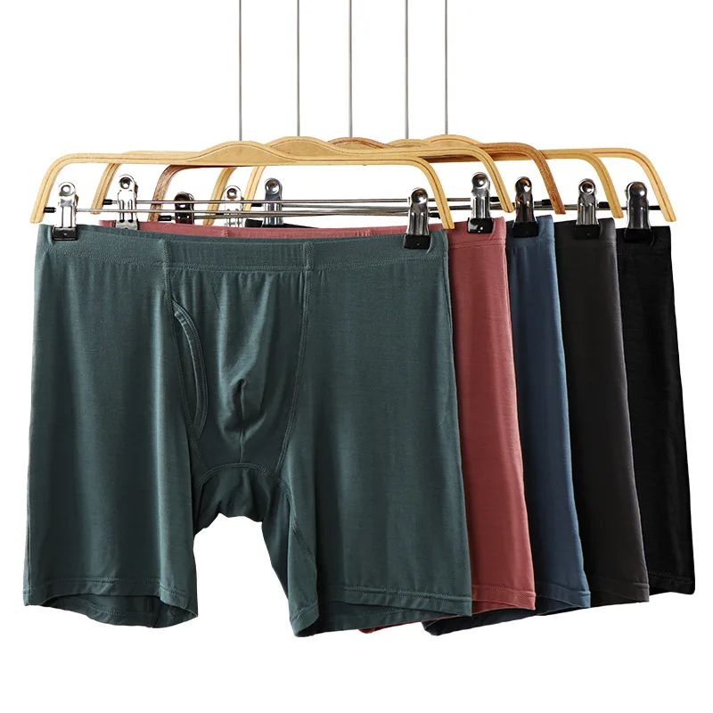 

Plus Size Mens Long Boxer Shorts Breathable Sports Fitness Underwear Sexy Boxershorts Ondergoed Mannen Homewear Male Panties