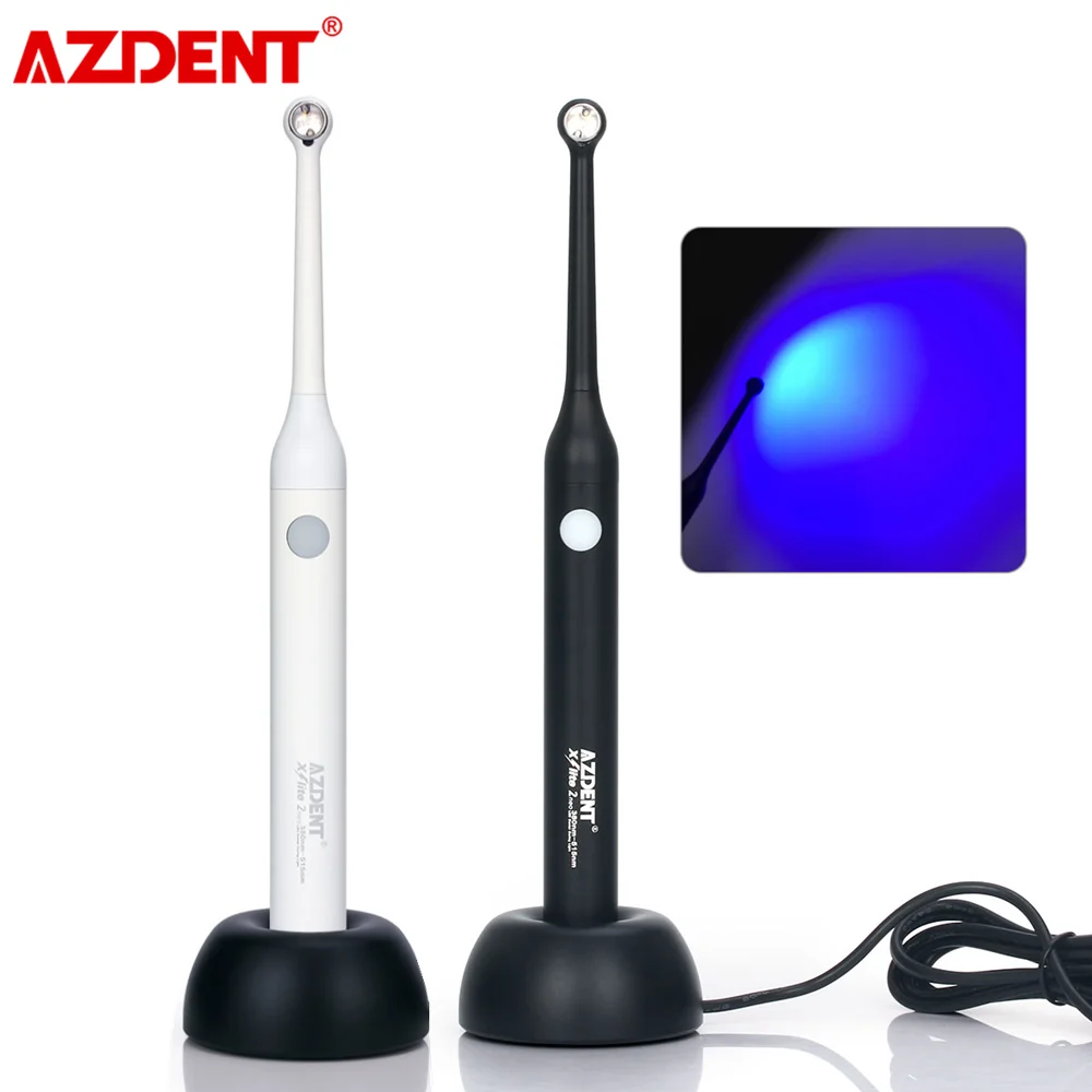 AZDENT Dental Wireless LED Curing Light X2 High Power Wide Spectrum 385 - 515nm Curing Lamp 2300mW/cm² Dentist Instrument