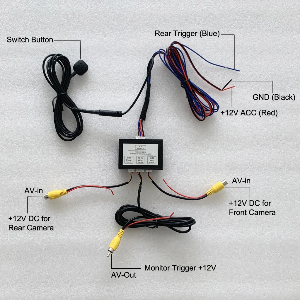 

Car Front And Rear Camera Control Box System Two Cameras Image Switch Control Box Intelligent Control Car Camera Video