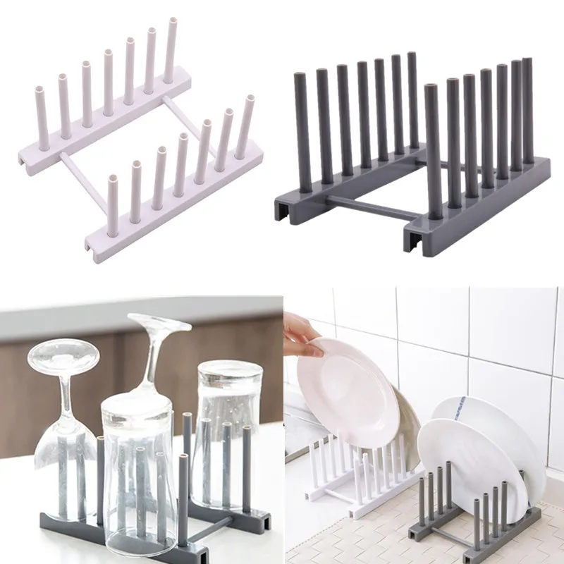 kitchen Sink Drain Rack Storage Organizer Dish Drying Rack Holder Drainer Cocina Plastic Plate Cups Stand Display Holder