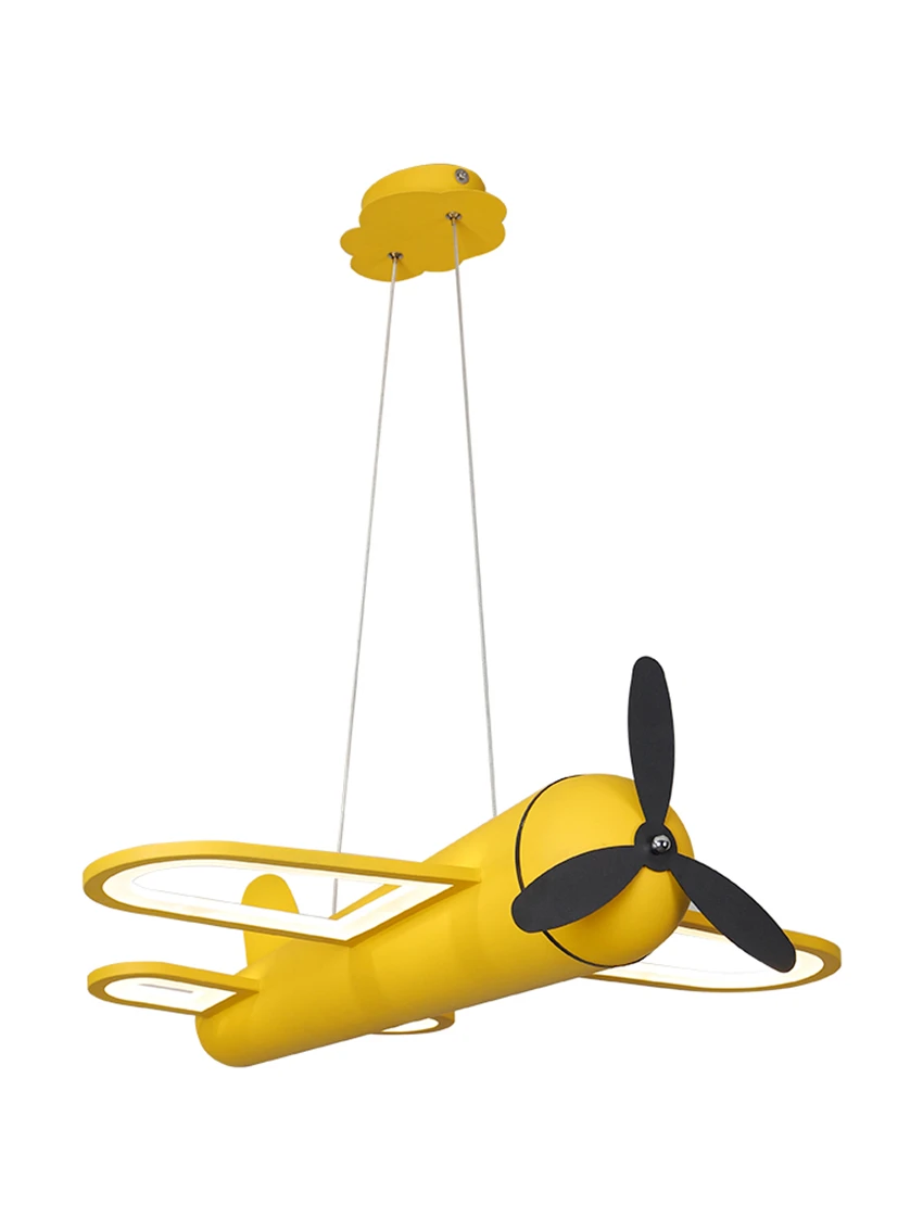 Cartoon color aircraft LED pendant lights children's room boy study Nordic Plane modern bedroom room hanging lamps lighting