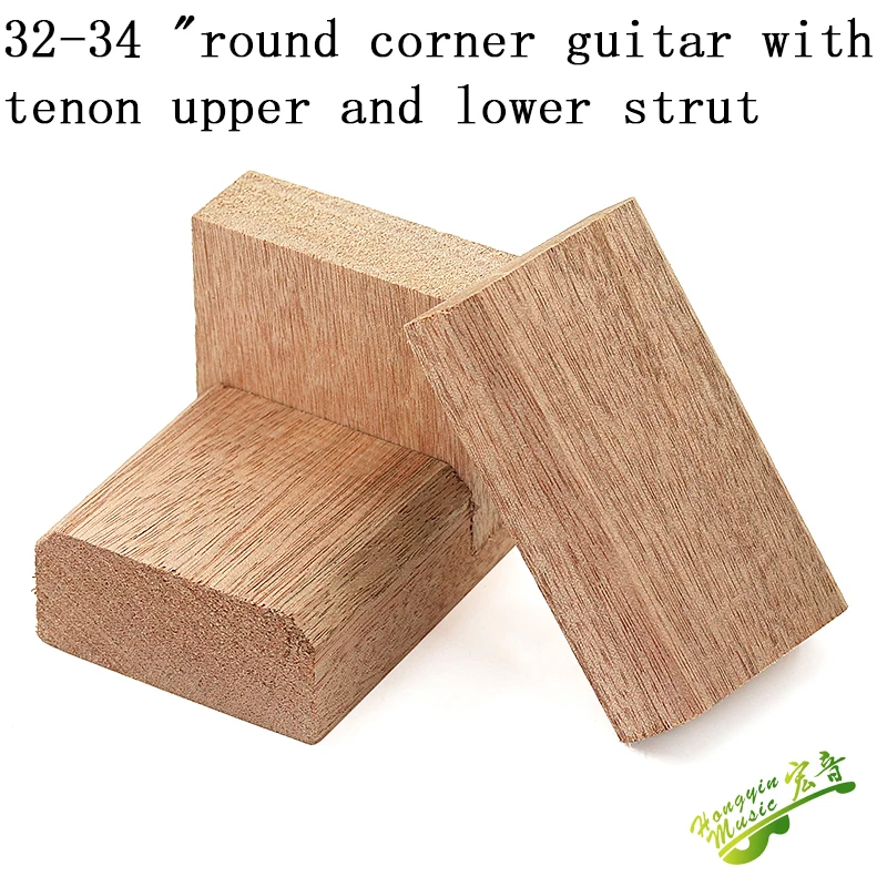 The upper and lower pillars of classical folk guitar support wood and the upper and lower ends of wood auxiliary wood material s