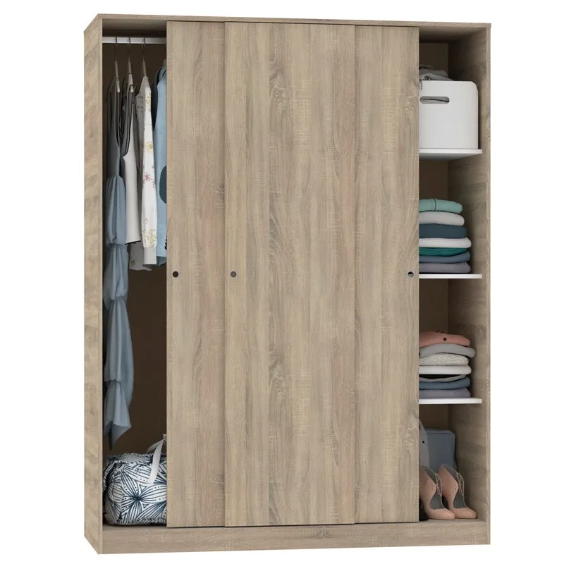 Wardrobe wardrobe 3 doors Tibet Cambrian double room Youth bedroom 200x150x55 cm