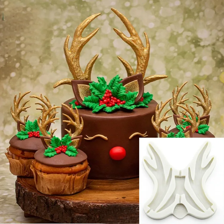 

Luyou 1pcs Sika deer lace silicone mold cake molds cake decorating tools fondant chocolate gumpaste mold FM1911