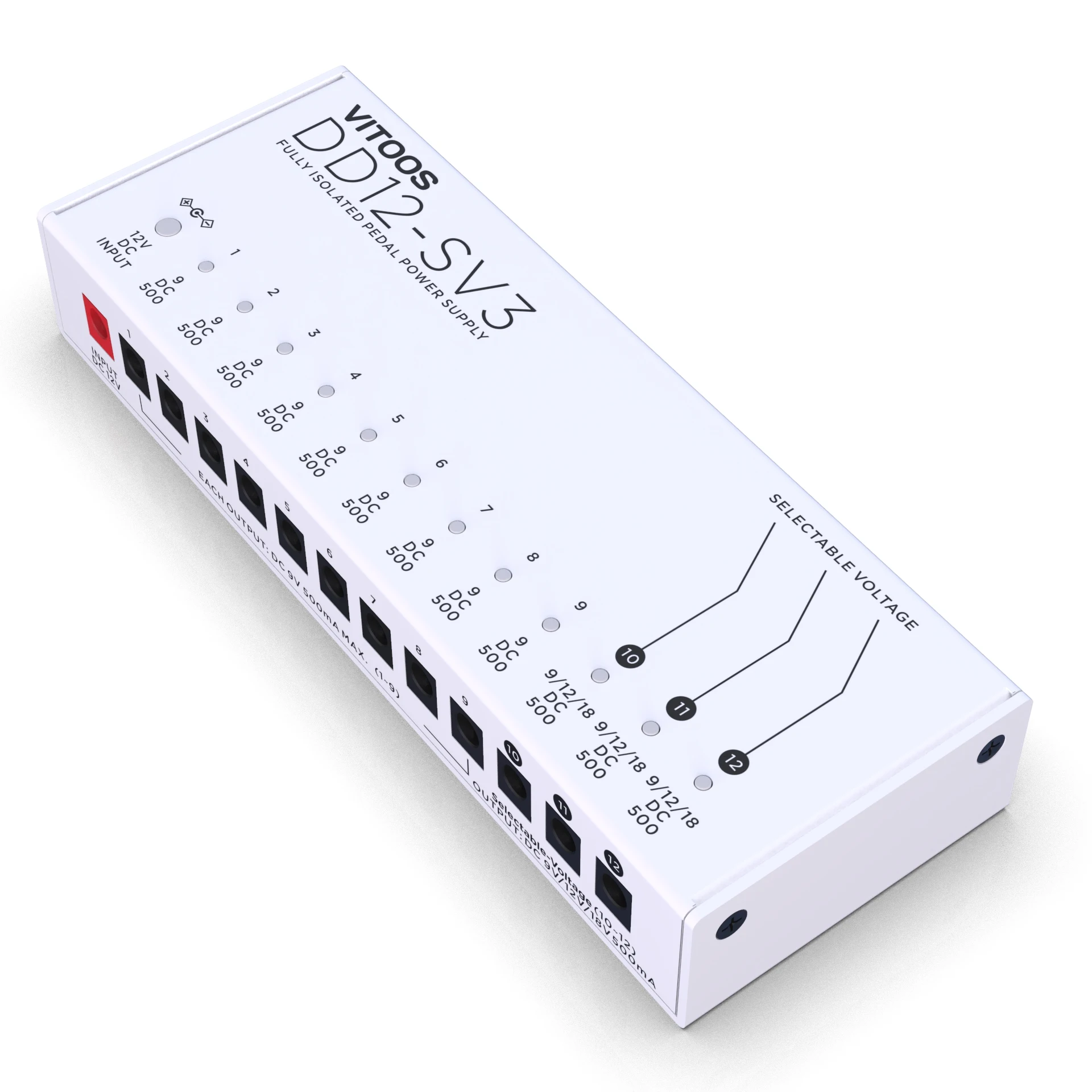 VITOOS-DD12-SV3 تأثير دواسة امدادات الطاقة ، فلتر معزول تماما ، تموج الحد من الضوضاء ، عالية الطاقة الرقمية المؤثر