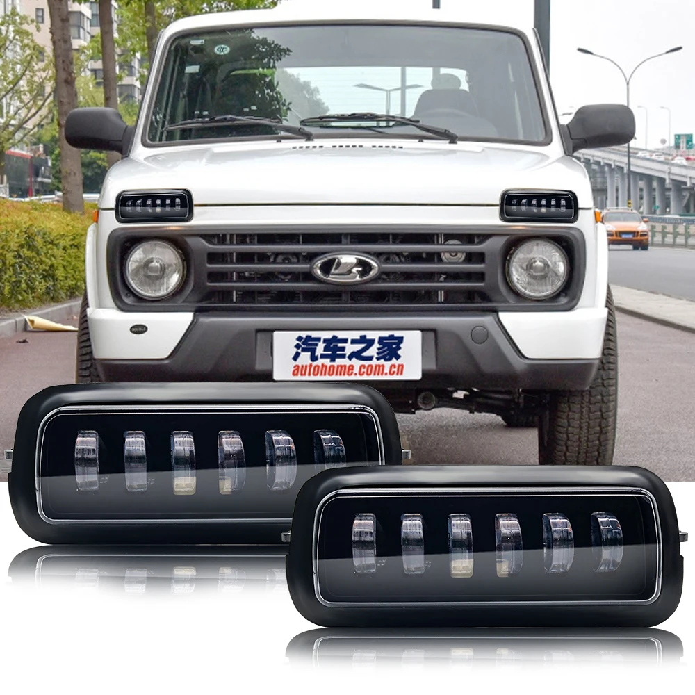 

For LADA NIVA 4X4 2121 URBAN Headlight Daytime DRL RUNNING LIGHT AND SIDE MARKER LAMP TAIL LED LIGHT KIT Smoked