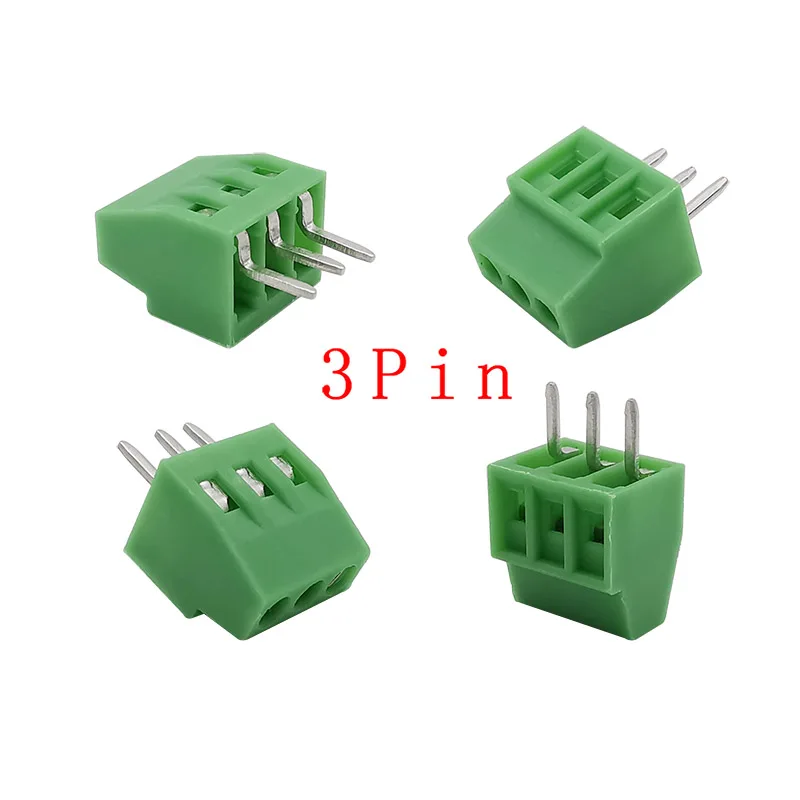 2,54 mm/0,1 Zoll Rastermaß PCB-Schraubklemmenblock-Anschluss 2P 3P 4P 5P 6P 7P 8P 9P 10P 12P 16Pin-Klemmen 150V 6A für 26-18AWG-Kabel