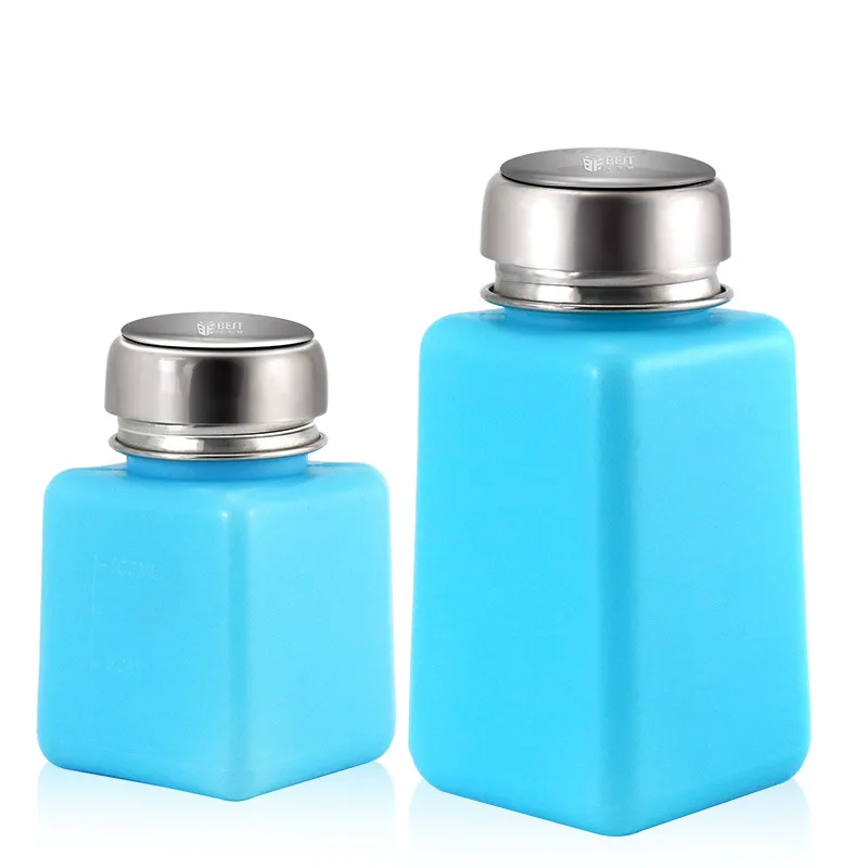 200ML/100ML Plastic Pump Bottle Liquid Alcohol Refillable Storage Cleaner Press Metal Cap For Phone Tablet PC Repair Tools Kit