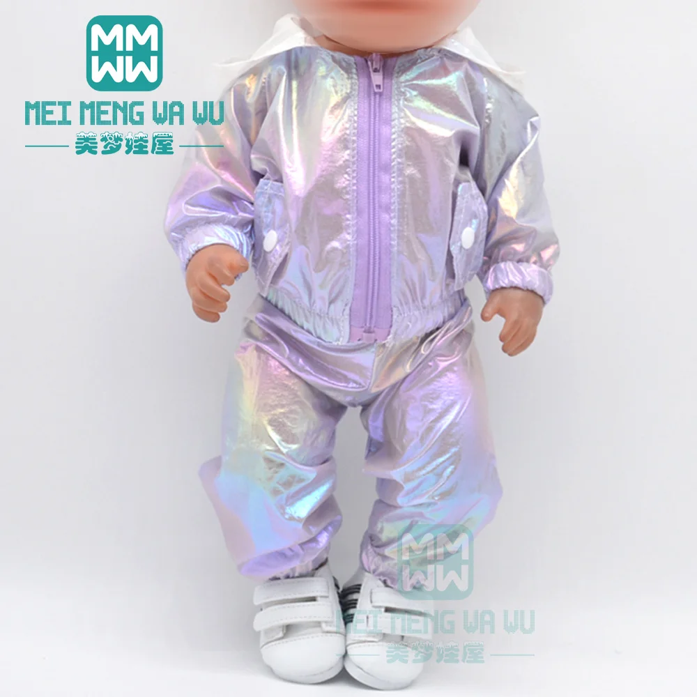Kleidung für Puppen, passend für 43 cm große New Born Doll American Doll, modischer Jackenanzug, Mullrock, Geschenk – Detail 8