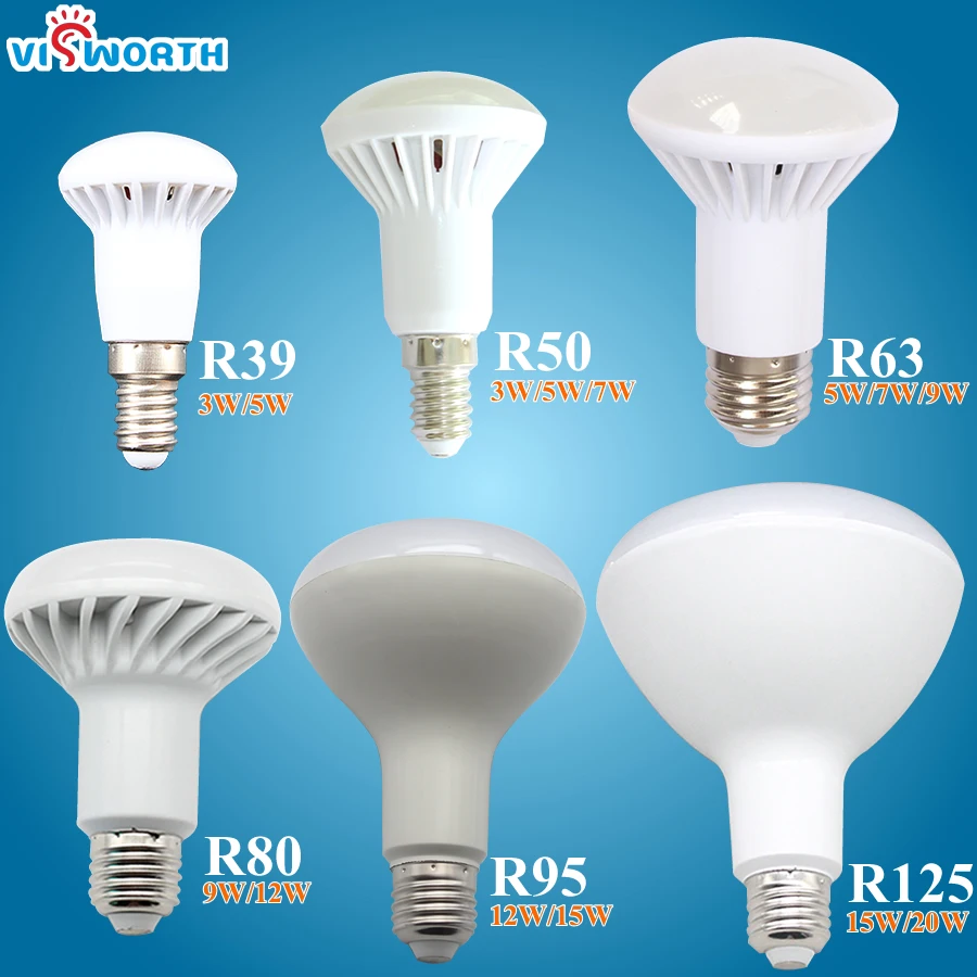 Lâmpada LED branca fria e quente, Lâmpada, R50, E14, E27, 3W, 5W, 7W, 9W, AC 110V, 220V, 240V, decoração home, ampola