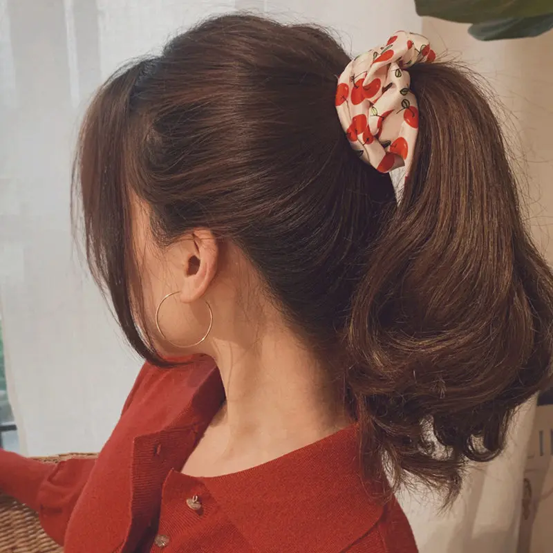 100% Zijde Haar Scrunchies-Grote Standaard Kleine Maat Luxe Elastische Zijden Haarbanden voor Vrouwen Paardenstaart-Houder Zacht en Geen pijn
