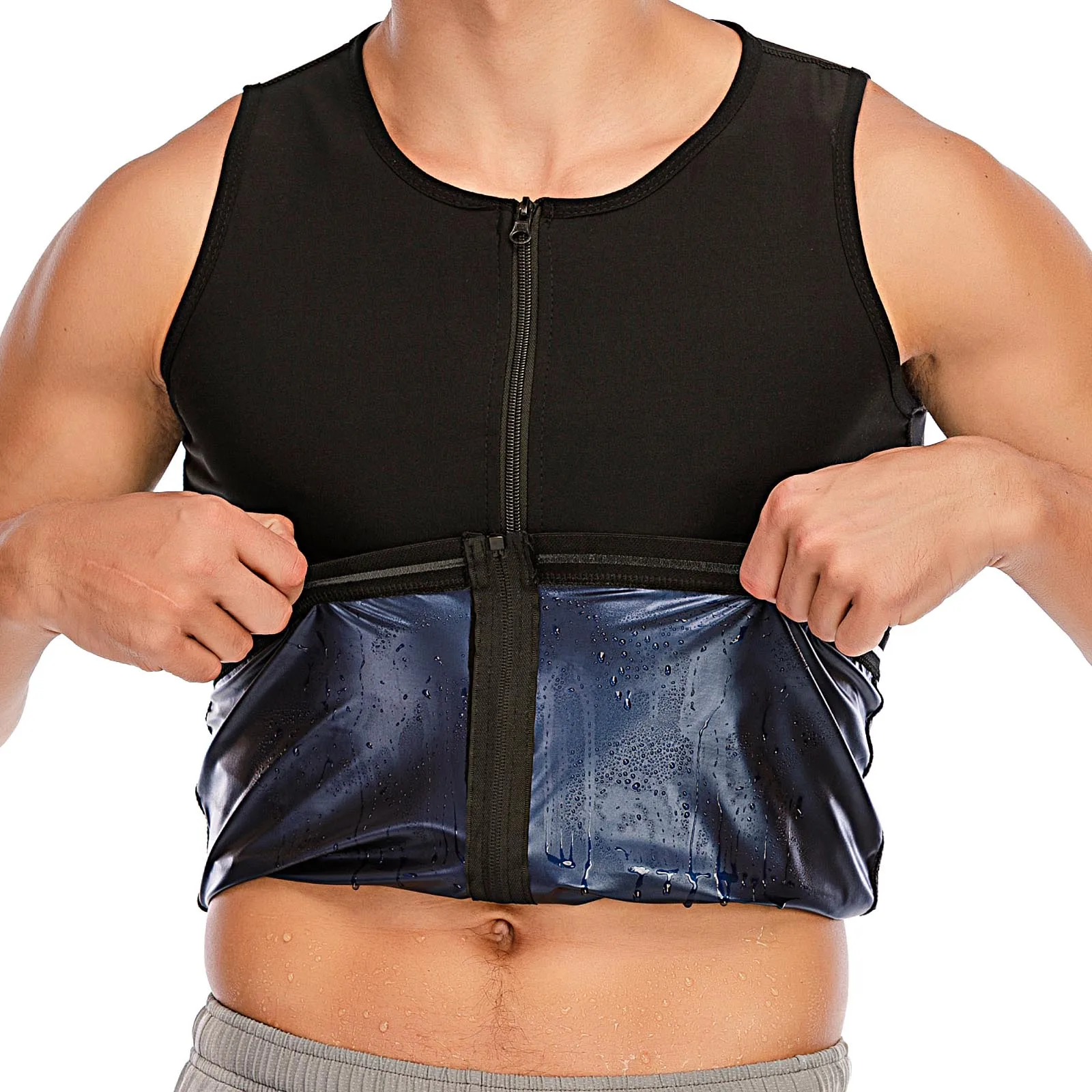

Men Shapewear Waist Trainer Vest Hot Sauna Suits Thermo Sweat Tank Tops Body Shaper Slimming Workout Shirt Underwear Compression
