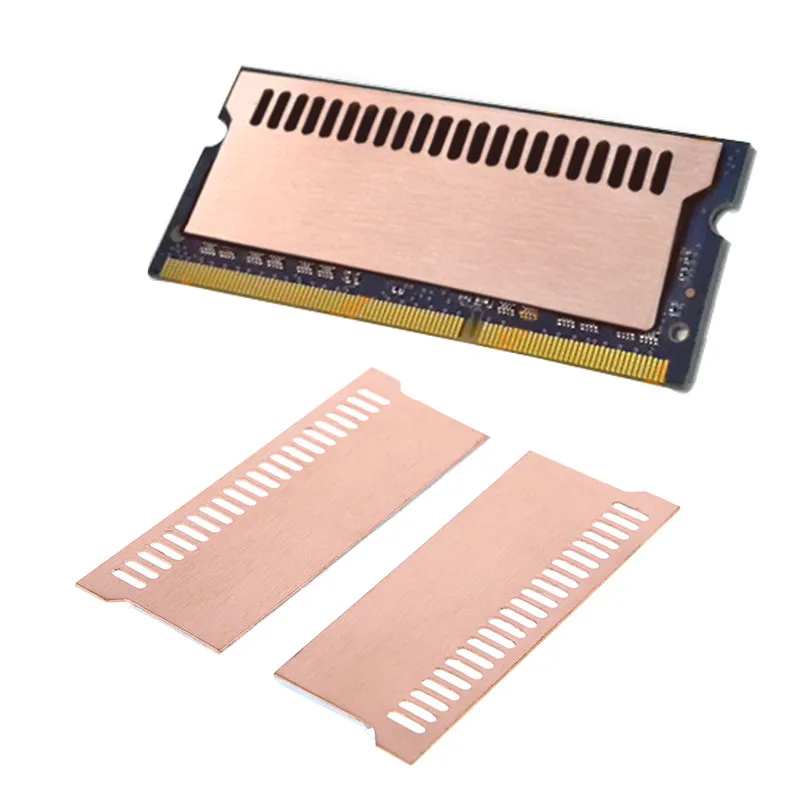 

2Pcs Pure Copper Notebook Gaming Laptop Memory Heatsink Cooling Vest 0.5mm Radiator RAM Memory Cooler Heat Sink