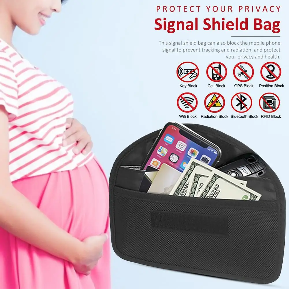 Signal Blocking Bag Shielding Pouch Wallet Case For Cell Phone Privacy Protection And Car Key FOB For Travel & Data Security