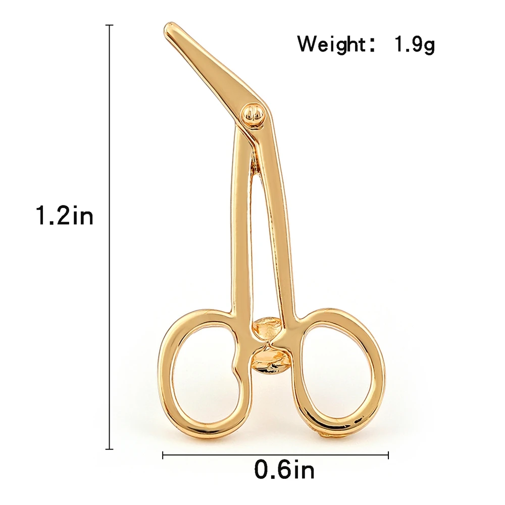 Hanreshe Silver Plated Surgical Pliers Medical Brooch Pins Metal Lapel Scissors Badge Jewelry Accessories for Women Doctor