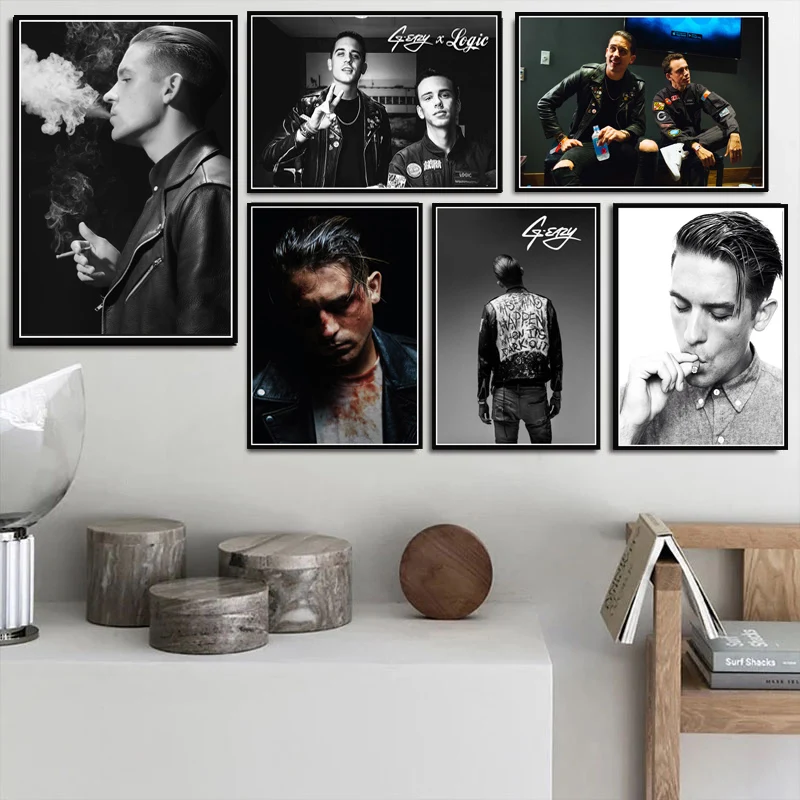 

New G-Eazy Logic Halsey Pop Rap Music Singer Star Poster And Prints Art Painting Canvas Wall Pictures Home Decor quadro cuadros