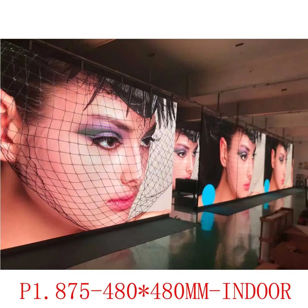 Indoor LED Display P1.875 480mmX480mm Cabinet HD TV Wall Advertising Screen P2 P2.5 P3 P1.923